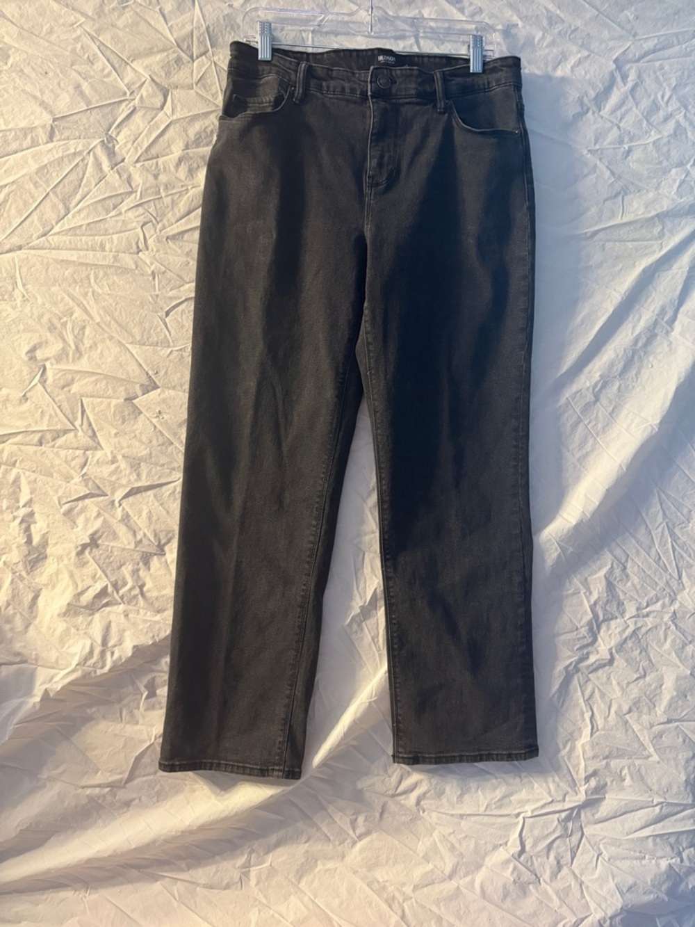 Hudson Jeans Women's Straight-Leg Black Washed Denim